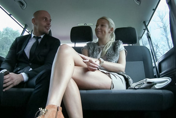 Backseat blonde MILFs