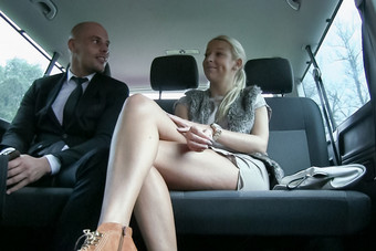 Backseat blonde MILFs
