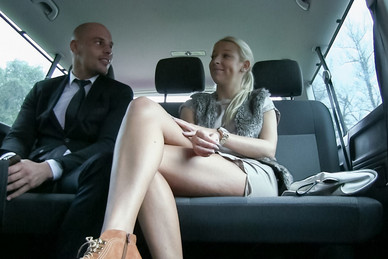 Backseat blonde MILFs